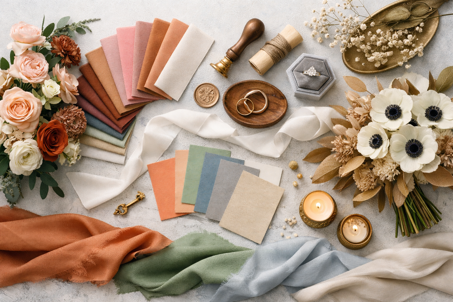 Come scegliere la palette colori del matrimonio: guida completa per nozze armoniose