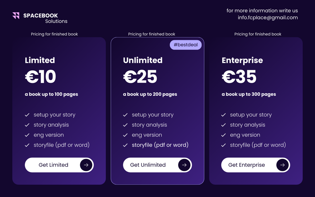 dark blue modern gradient pricing plans overview website ui prototype