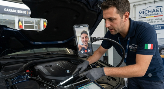 ispezione auto in belgio in videochiamata