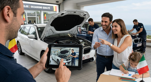 presentazione auto in belgio in videochiamata