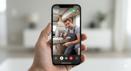 ispezione video live con meccanico camper in germania