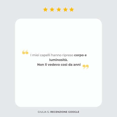 capelli non più spezzati da quando uso i loro prodotti. colorazioni meravigliose, capelli ritornati sani come non mai, personale affabile e gioioso (3)