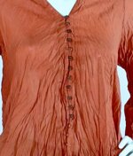 camicia-plisse-arancio