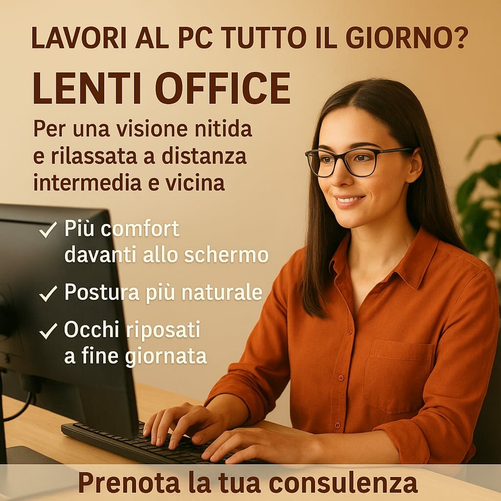 Lenti Office: il comfort visivo ideale per lavorare al meglio, ogni giorno.