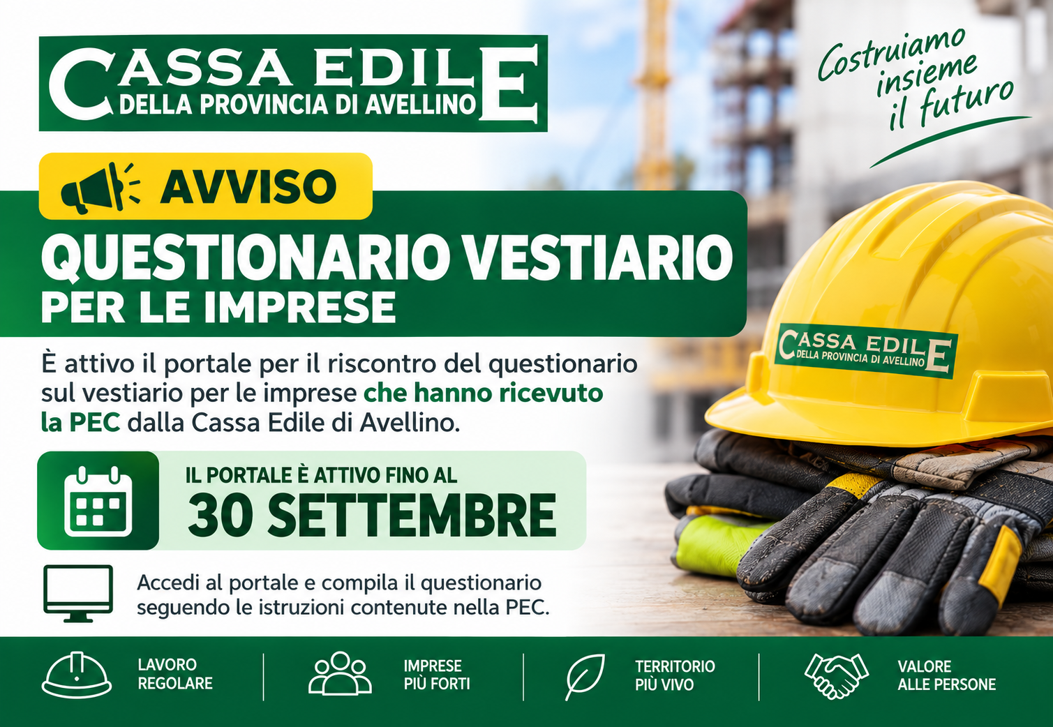 Fornitura Indumenti da Lavoro e Calzature Antinfortunistiche 2026 - Portale per il riscontro attivo fino al 30 settembre 2026