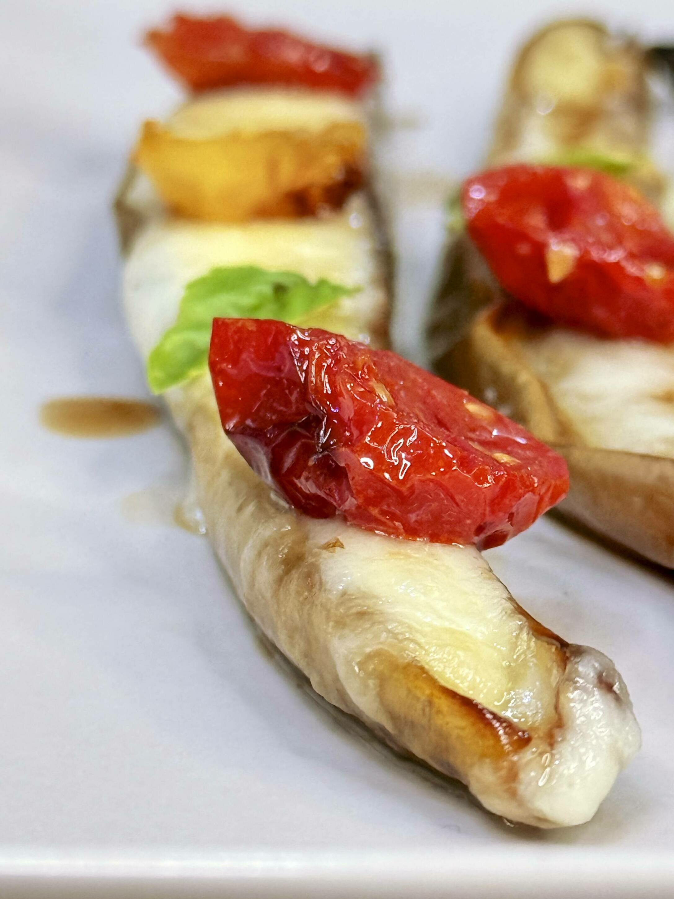 Melanzane perline e tuma in friggitrice ad aria