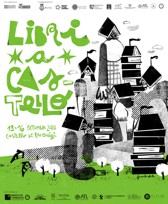 Fernando Cobelo, libri a castello, poster, illustration, lettering, books, castle