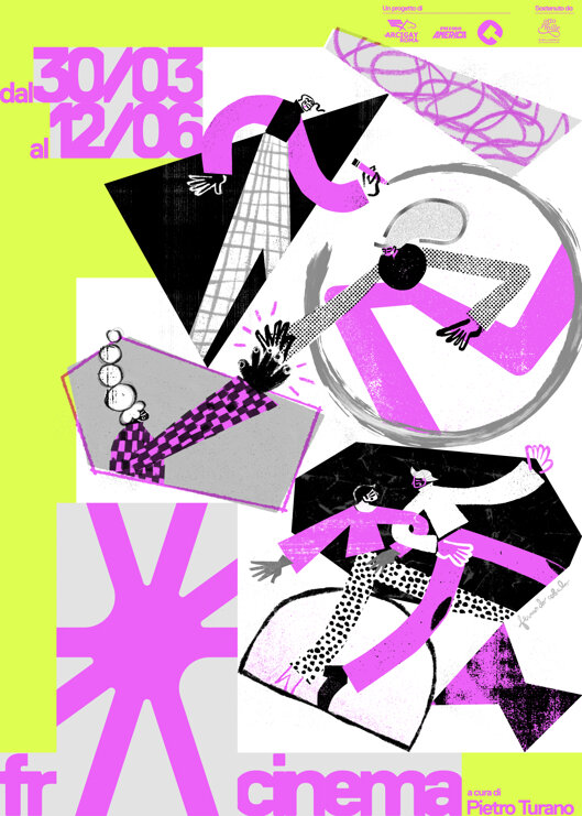 Fernando Cobelo, illustrazione, illustration, frocinema, cinema, lgbtqia, film festival, Pietro turano, studio mistaker, cinema Troisi, poster