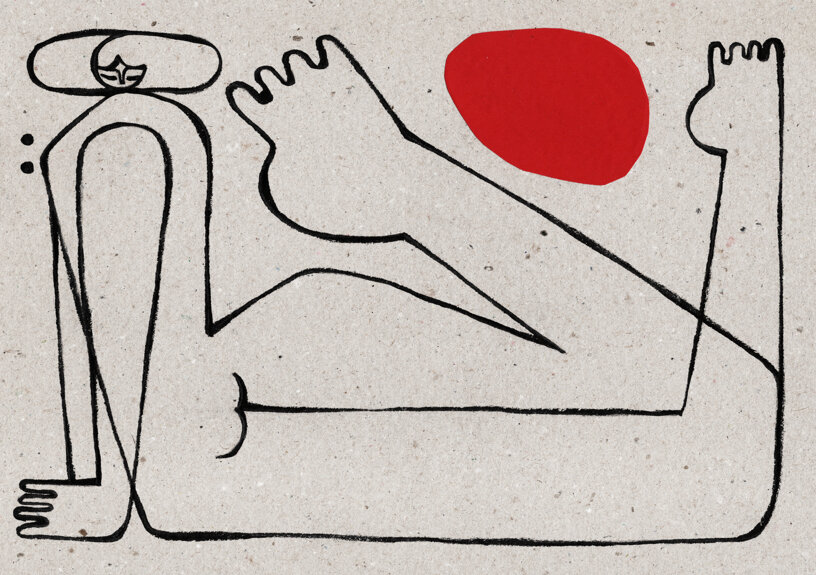 fernando Cobelo, illustration, collage, ink, body exploration, anatomy, woman, sun, sunbathing, purple rain illustrators