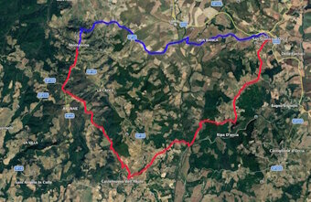 anello della val d'orcia mappa