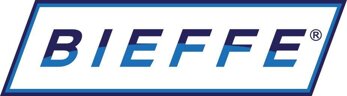 Logo Bieffe su sfondo bianco e blu Logo Bieffe su sfondo bianco e blu