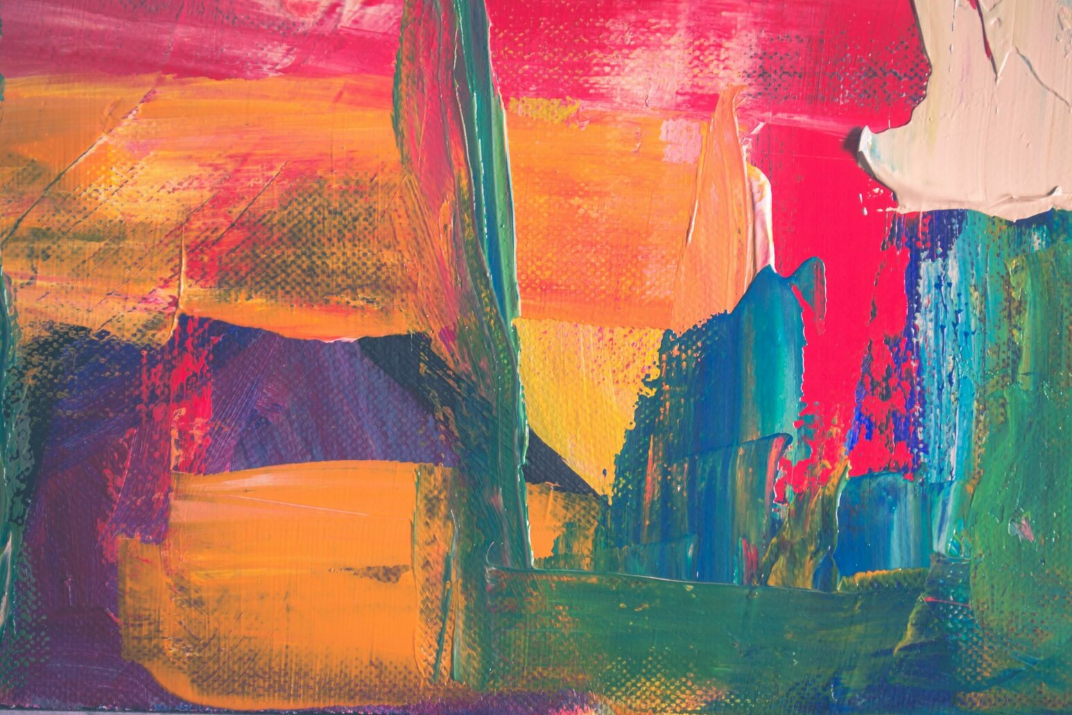 Dipinto astratto con colori vivaci