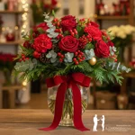 bouquet-di-natale-rosso-con-rose-garofani-bacche-e-verde-invernale
