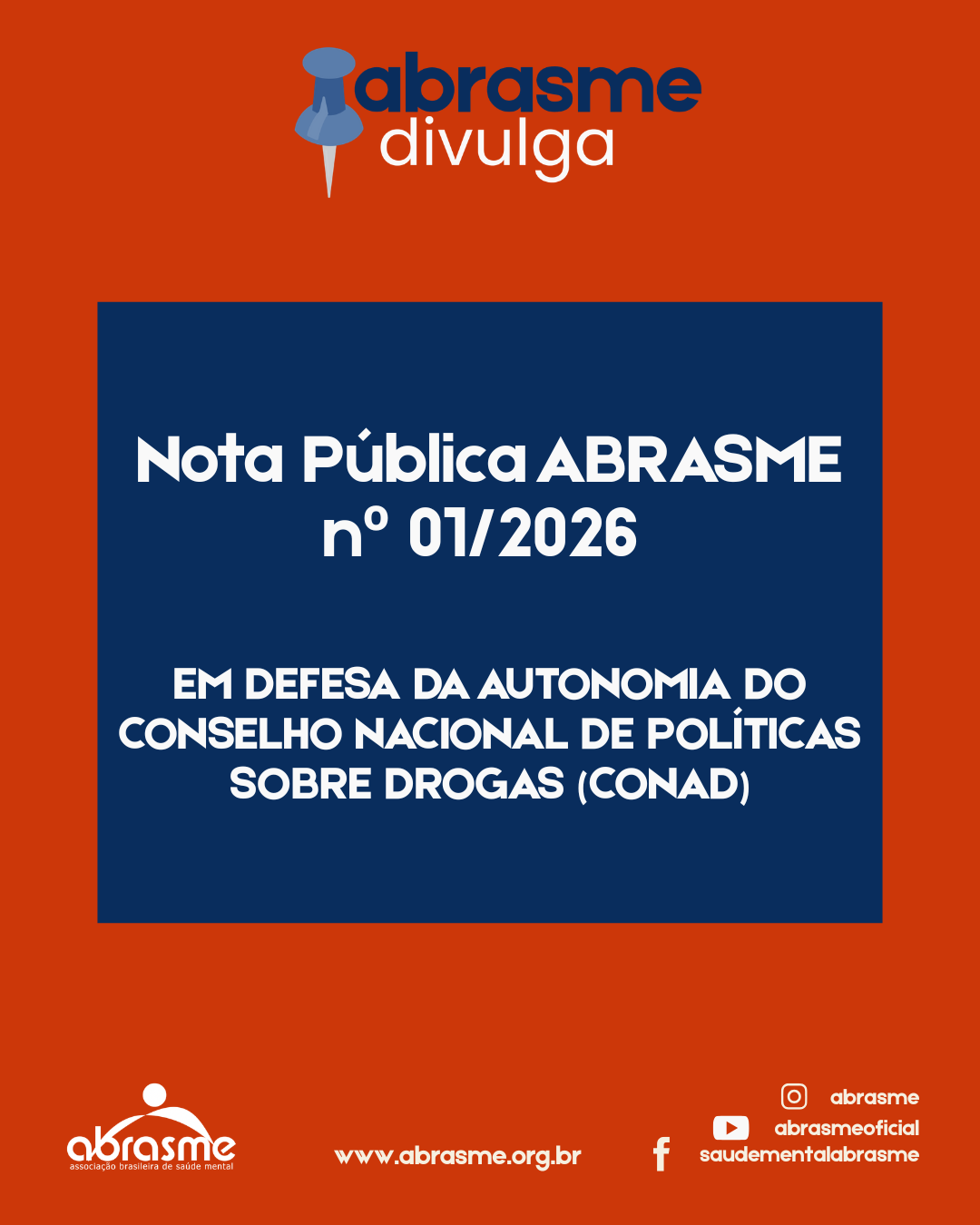 Nota Pública ABRASME 01/2026 - Em defesa da autonomia do CONAD