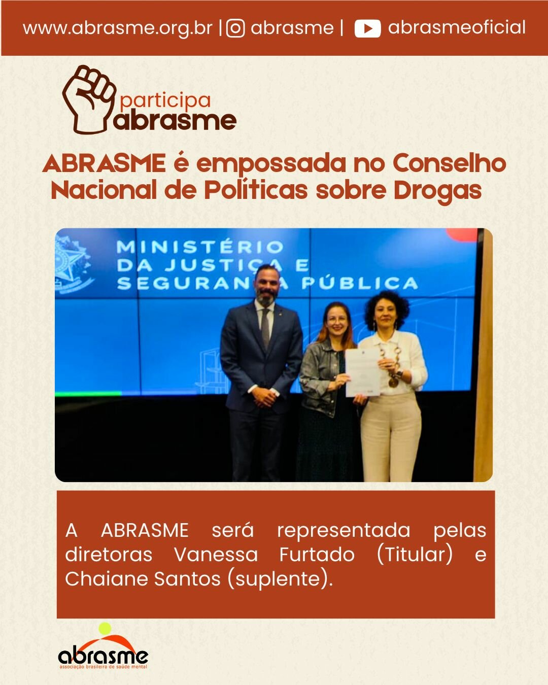 ABRASME no CONAD: GT da Resolução 01/2015 e Posse no biênio 2025-2027