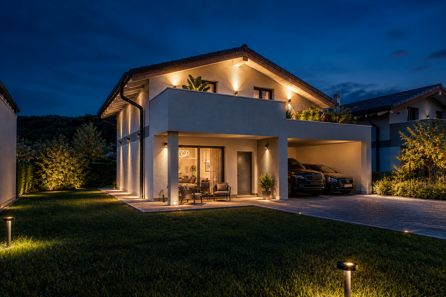 render fronte notte
