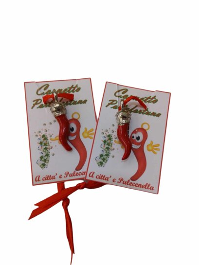 TOAOB 40 Pezzi Ciondoli Di Peperoncino Rosso Cornetti Portafortuna Con Chiusure Catene Anelli Aperti Di Salto Per Bomboniere Collane Bracciali Orecchini Gioielli Fai Da Te