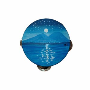 tamburello-artigianale-in-legno-e-pelle-veduta-di-napoli-di-notte-dipinto-a-mano-con-pittura-acrilica-varie-misure-made-in-italy