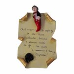 pergamena-con-gobbo-e-maschera-portafortuna-in-ceramica-per-inaugurazione-negozio-fatta-a-mano-in-italia